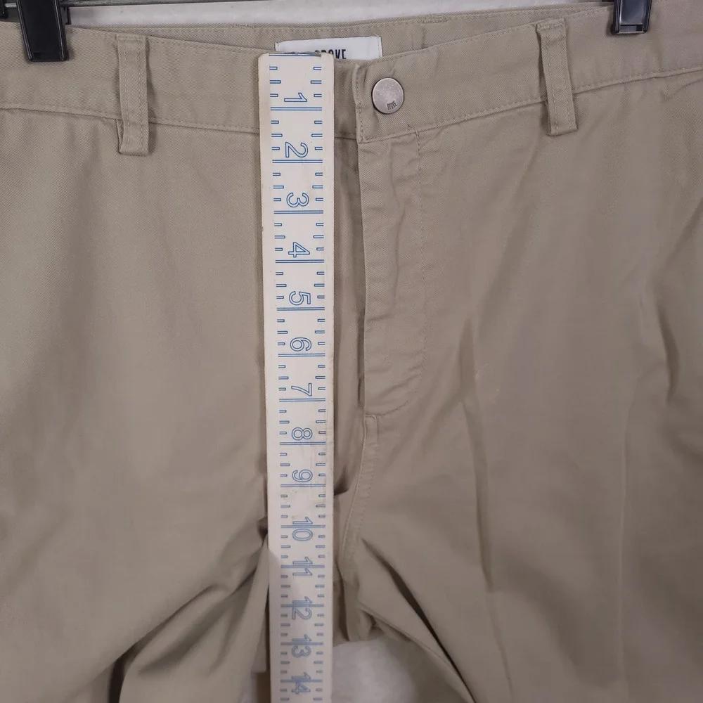 SPOKE Chinos Mens 35x29 Khaki Tan Build B Cotton Stretch Trousers